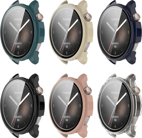 Funda compatible con Amazfit Balance Frame PC funda protectora + película de vidrio templado para Amazfit Balance Smartwatch protectores de pantalla
