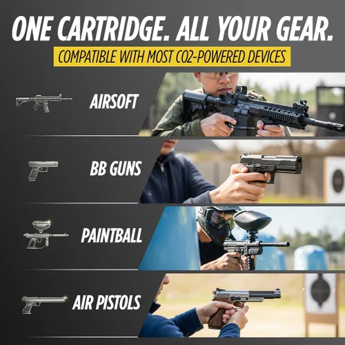 Miniatura 3 de Guard Dog Security Cartuchos de CO2 de 8 g / 12 g, sin rosca, cartuchos de CO2 para pistola BB, pistola BB de CO2, pistola de aire comprimido CO2