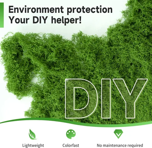 Miniatura 2 de Musgo verde falso para plantas en macetas de interior, musgo artificial de 3.5 onzas para manualidades, césped sintético decorativo para jardín