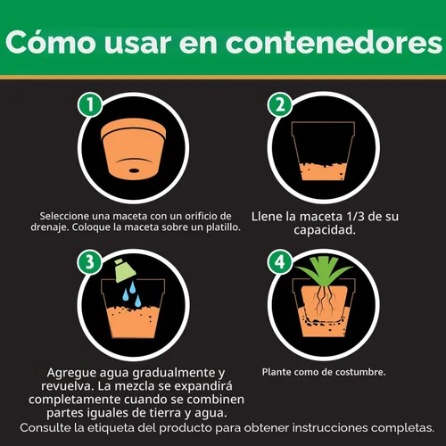 Miniatura 10 de Mezcla de plantado concentrada Miracle-Gro Expand 'n Gro, solo agregue agua para una expansión de hasta 3 veces, para uso en contenedores