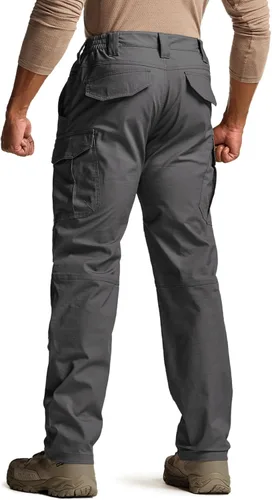 Miniatura 182 de CQR – Pantalones tácticos elásticos tipo cargo para hombre, resistentes al agua, de tela ripstop (antidesgarros), ligeros, ideales para uso diario