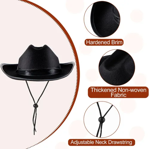 Miniatura 3 de Hercicy Sombreros de vaquero para niños pequeños, sombrero de vaquera para niños y niñas, accesorios de disfraz de bebé, suministros de fiesta