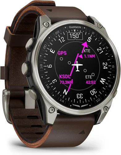 Miniatura 3 de Garmin D2™ Mach 0.079 - 1.850 in, reloj inteligente aviador premium con GPS, mapas de vuelo avanzados, linterna LED, micrófono/altavoz incorporado