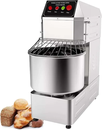 INTSUPERMAI Mezclador de masa comercial Mezclador eléctrico de alimentos con doble acción doble velocidad espiral mezcla para escuelas panaderías