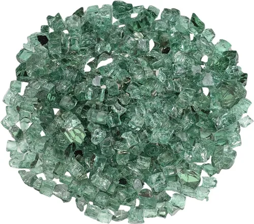 Miniatura 9 de American Fireglass vidrio refractario para fuego, con vidrio para hogar y vidrio para fuego de hoyo, 10 libras, Bronce