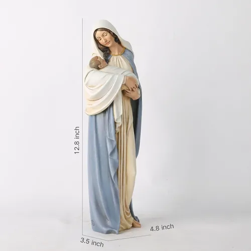 Miniatura 6 de Estatua católica BC de la Madonna con el Niño, Figura de la Santísima Virgen María, Regalo religioso de la Madre Sagrada para mamá, 12.75