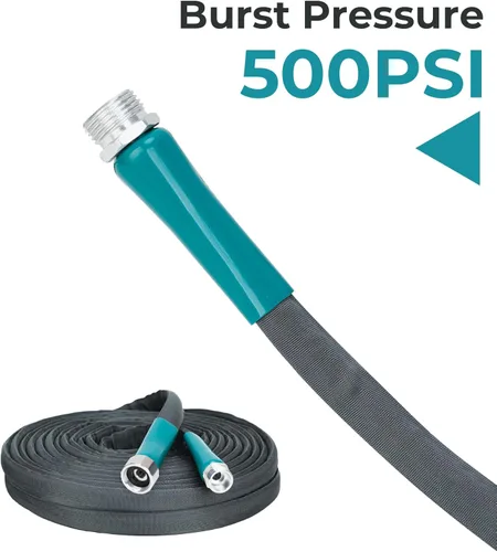 Miniatura 6 de Manguera de jardín ligera de 50 pies, manguera de agua para exteriores, sin torceduras, ultra flexible, resistente a reventones, uso pesado