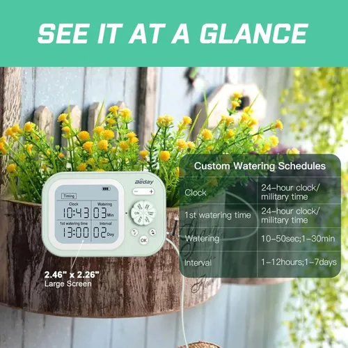 Miniatura 3 de Sistema Automático de Riego de Plantas para Interior con Autoriego para 15 Plantas en Maceta, Kit de Riego por Goteo Programable con Temporizador