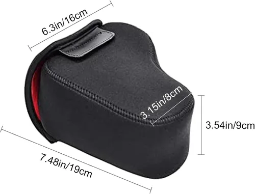 Miniatura 4 de CADeN Funda para cámara DSLR SLR con protección de neopreno, compatible con Nikon, Canon, Pentax, Sony, etc. (Negro Medio)