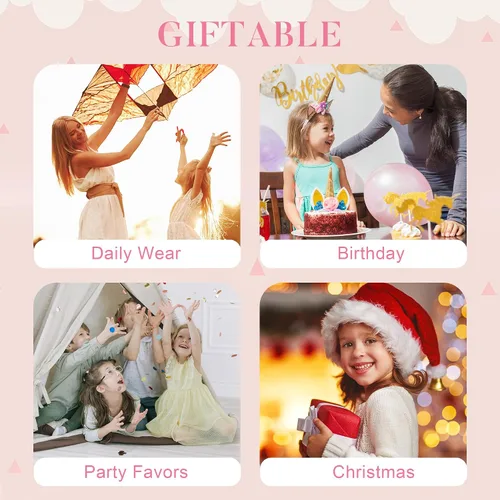 Miniatura 6 de IEFWELL Pulseras con iniciales para niñas y niños – Juego de 4 pulseras de cristal rosa/azul/blanco/verde, pulsera elástica para niños, joyería