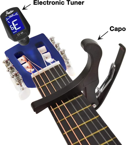 Miniatura 3 de Guitarra de madera para zurdos de 96,5 cm con estuche y accesorios para niños, niñas, adolescentes, principiantes