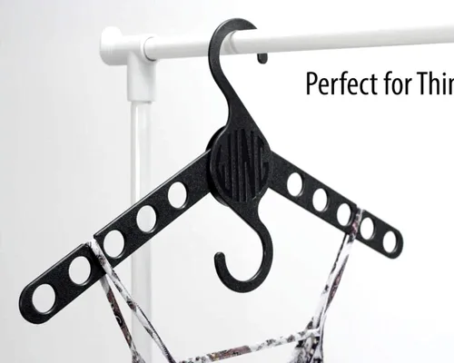 Miniatura 8 de Wing Black Smart Hanger - Paquete de 20 perchas para ropa con la solución definitiva de ahorro de espacio, hangares de alta calidad con 10 agujeros