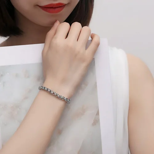 Miniatura 5 de Pulseras médicas ajustables de 7.5"-9" para mujereshombres pulseras médicas intercambiables de acero inoxidable