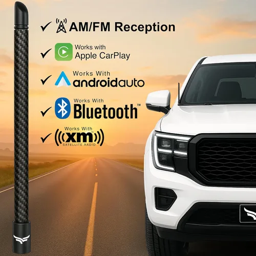 Miniatura 3 de EcoAuto Antena de goma flexible de 12 pulgadas, compatible con Ford F150 F250 F350, Chevy Silverado, GMC Sierra 1500 2500 3500, Dodge RAM, Jeep