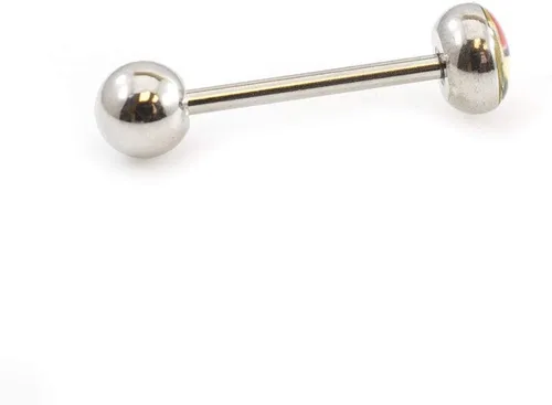 Miniatura 2 de BodyJewelryOnline - Piercing para lengua, 0.49oz, diseño de hoja de maceta