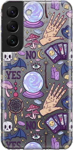 Miniatura 3 de Funda para teléfono compatible con Samsung Galaxy S25 S24 S23 Ultra S22 Plus S21 FE S20 Note 20 Witchcraft Dreamcatcher Tarot tarjetas, parachoques