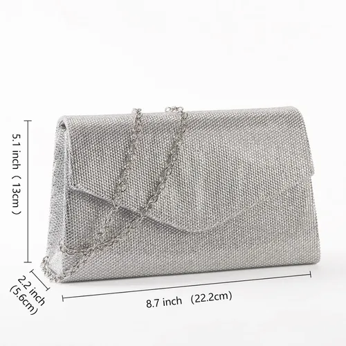 Miniatura 6 de Bolsas de noche brillantes para mujer, bolso de mano con diamantes de imitación para fiesta, graduación, boda