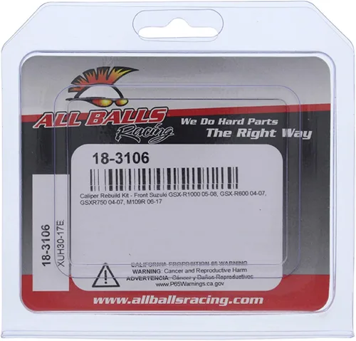 Miniatura 4 de All Balls Racing Kit de reconstrucción de pinza delantera 18-3106 compatible con/reemplazo para Suzuki M109R 17