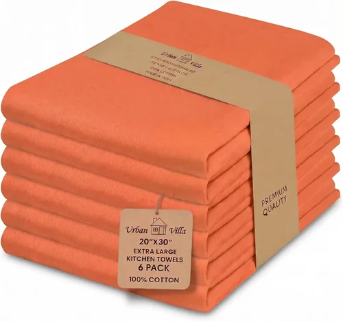 Miniatura 30 de Urban Villa Toallas de cocina 100% algodón, paquete de 6, altamente absorbentes, de secado rápido, súper suaves, de primera calidad, para cocina
