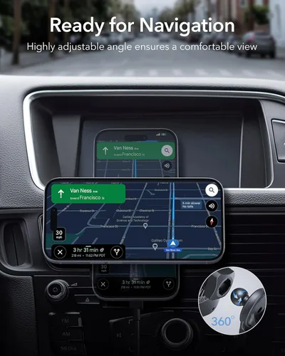Miniatura 9 de ESR Cargador de Soporte para Coche MagSafe de 15W con CryoBoost, Hecho para Certificado por Apple, para Soporte de Coche MagSafe, Cargador