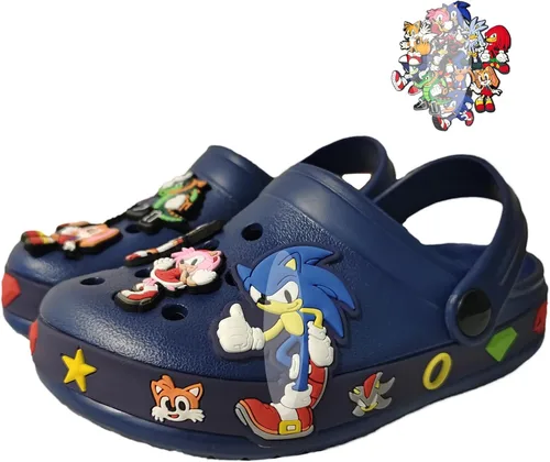 Zapatos de jardín de dibujos animados de anime para niños pequeños, lindos zuecos sandalias, zapatos de agua para niños y niñas, pantuflas de playa