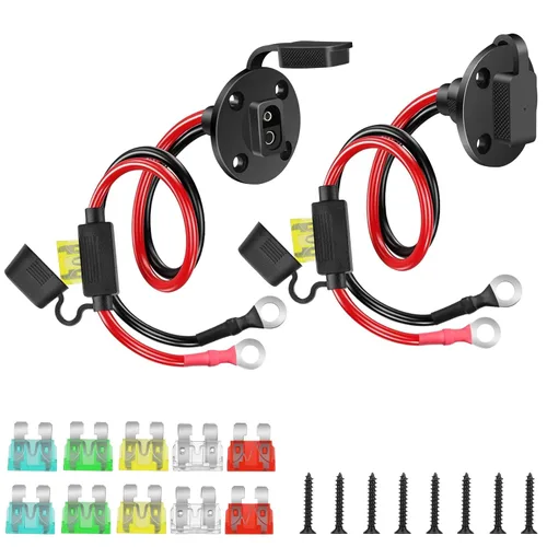 Linkstyle 2 conectores rápidos de enchufe de alimentación SAE de 2 pies 10 AWG a junta tórica, cable de extensión SAE para generador solar, cargador
