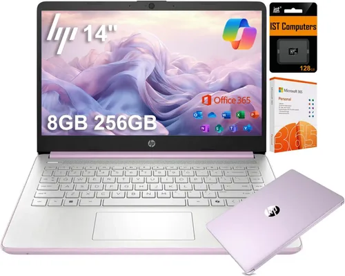 Miniatura 11 de HP 14 portátiles (antirreflejos de 14 pulgadas, Intel Celeron N4120, 8 GB de RAM, 128 GB eMMC + tarjeta SD IST de 128 GB) para el hogar