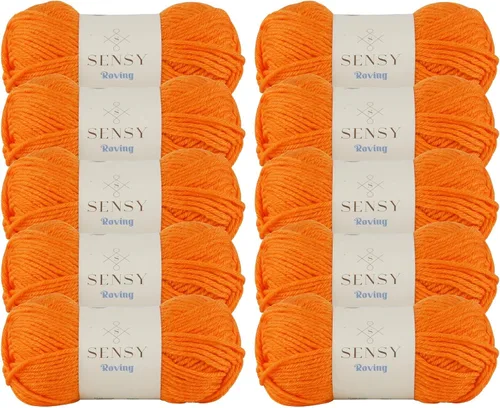 Miniatura 51 de Sensy Roving - Ovillo de lana multicolor, 3.5 onzas, 132 yardas, calibre 5, voluminoso (otoño)