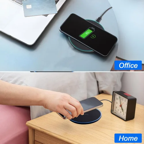 Miniatura 4 de Cargador inalámbrico rápido, paquete de 2 unidades, almohadilla de carga inalámbrica de 15 W compatible con iPhone 16/15/14/13/12 Pro Max SE XR