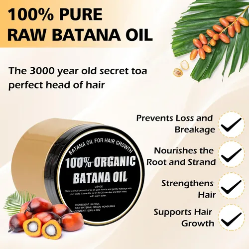 Miniatura 2 de Aceite de batana crudo 100% orgánico para el crecimiento del cabello, tratamiento natural para alopecia, mantenimiento y nutrición del cabello