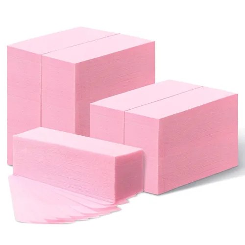 Thenshop 1000 tiras de cera rosa no tejidas a granel para todo tipo de piel, 1.5 x 3.9 pulgadas, depilación facial y corporal, tira de papel de cera