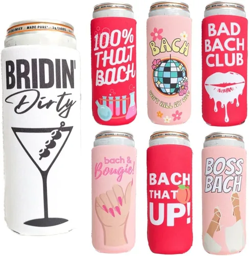 Miniatura 17 de Coozies Temáticas de los Años 70 - Regalo Genial para Cualquier Disco - Material de Neopreno Premium - Paquete de 6