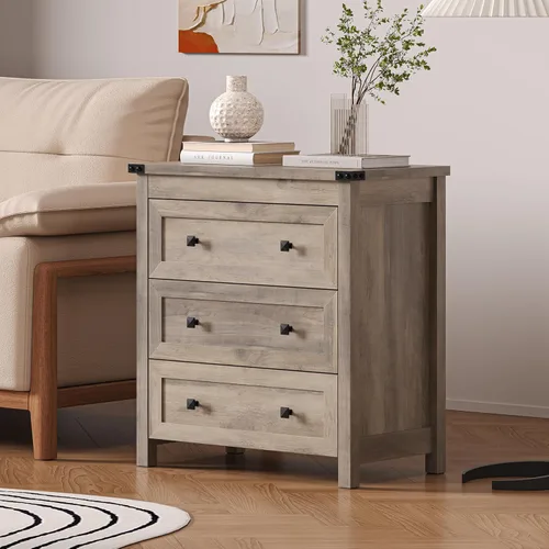 Miniatura 34 de BORNOON Cómoda de 9 cajones, moderna cómoda de almacenamiento de madera, soporte de TV, organizador de cajones de madera con asas de metal