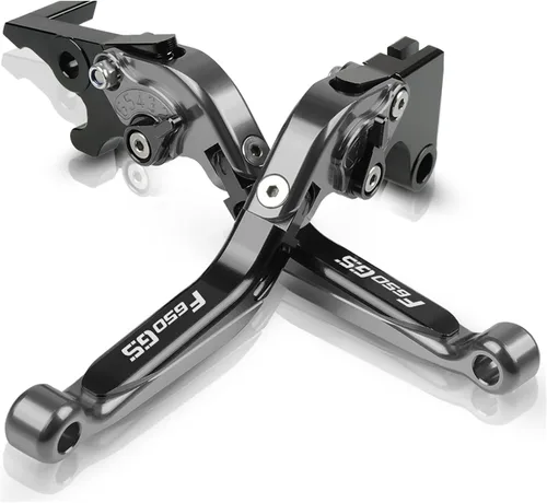 Miniatura 10 de Accesorios CNC para motocicleta, ajustable, plegable, extensible, con logotipo, palancas de embrague de freno para BMW F650GS F650 GS F 650 GS Negro