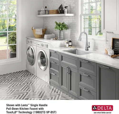 Miniatura 16 de DELTA FAUCET Delta Lenta 953034-24SL-SS - Fregadero de cocina de acero inoxidable calibre 16 de 24 pulgadas con accesorios, color satinado