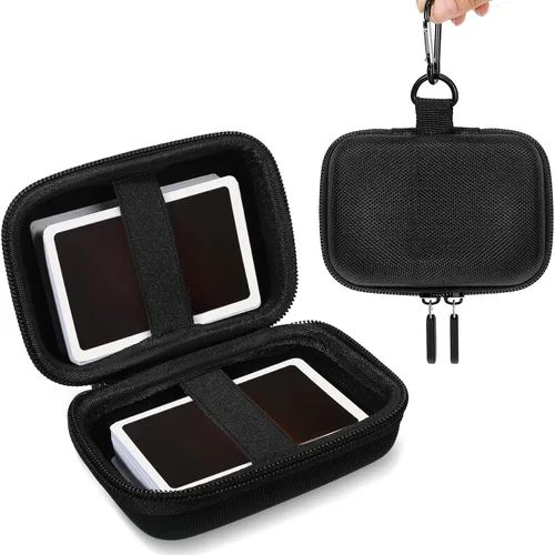 Miniatura 9 de Sanwuta Estuche de viaje para juegos de cartas de viaje, estuche de cartas de EVA, bolsa de transporte protectora dura para caja de juego clásica