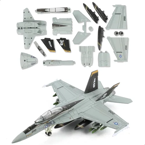 Miniatura 17 de Escala 1:72 F-14 Tomcat Fighter Jet Kit de Modelo de Construcción Rápida de Plástico F14 Juguete Divertido de Ensamblaje de Avión Modelo de Aeronave