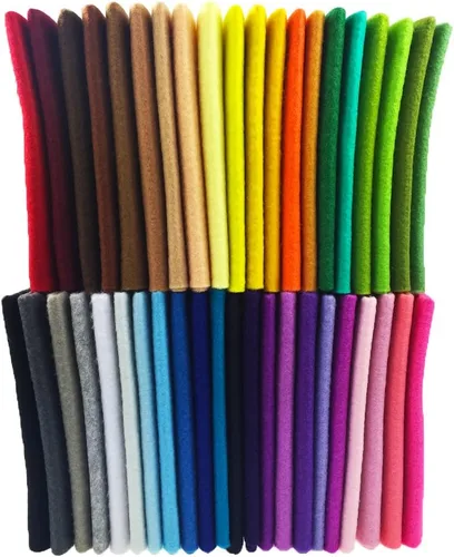 Miniatura 3 de flic-flac, 42 piezas de tela de fieltro suave de 1.4mm de espesor, pack de fieltro de colores surtidos para manualidades DIY, cuadrados de costura