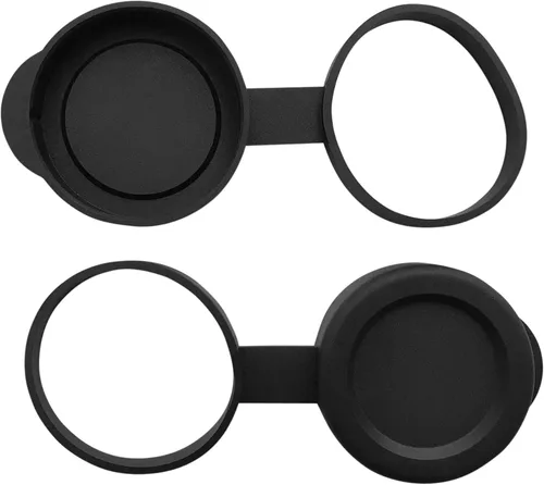 Miniatura 10 de 42mm Tapas de lente objetivo para binocular/monocular Diámetro interno 50.5-51.8mm Juego de cubiertas de goma negras