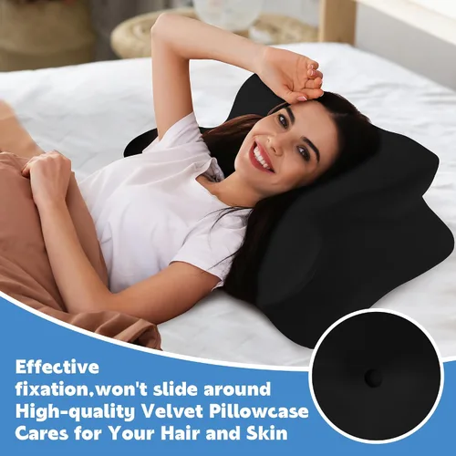 Miniatura 4 de BALAPET 2 Piezas de Funda de Almohada Cervical de Terciopelo, Funda de Almohada de Elasticidad Suave para Almohada Cervical Ergonómica, Fundas