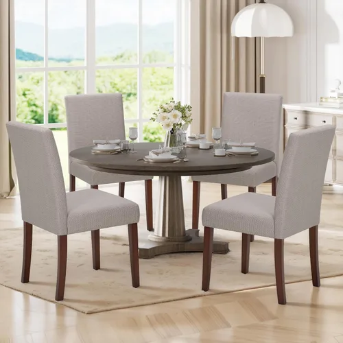 Miniatura 20 de MALOL Upholstered Dining Chairs Set of 2, Fabric Dining Room Chairs, Modern Wooden Dining Chair, Kitchen Side Chairs, Farmhouse Dinner Chair with