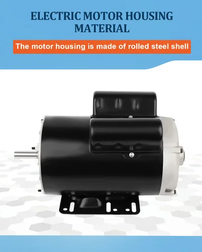 Miniatura 6 de Motor eléctrico de 5HP 3450 RPM, compresor de aire monofásico,5/8 "Diámetro del eje laminado de acero Shell 60 HZ,208V-230V
