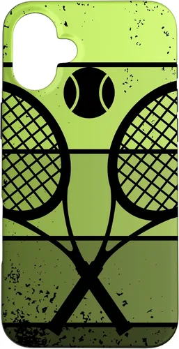 Miniatura 22 de Raqueta de jugador de tenis para iPhone 13 con cancha de pelota de tenis Vintage Retro Case