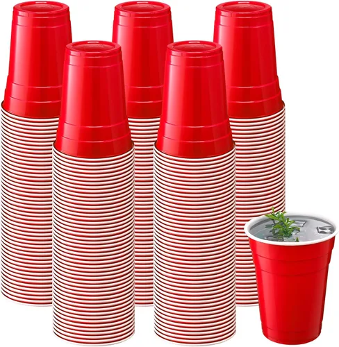 Miniatura 8 de Zopeal 200 vasos desechables de plástico de 18 onzas para beber, bebidas frías, resistentes, para fiestas, cumpleaños, graduación, Halloween, Negro