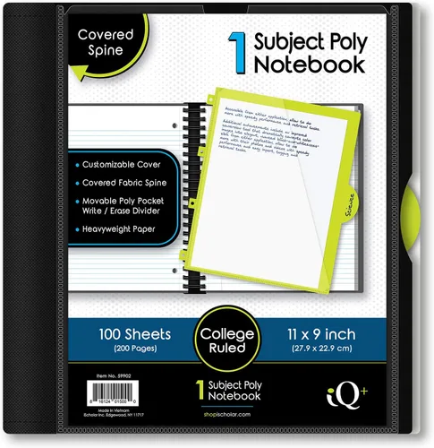 Cuaderno de notas IQ Subject con espiral