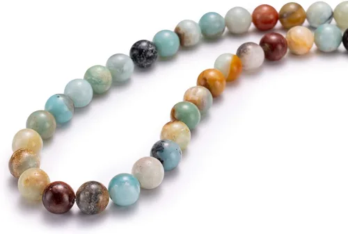 Miniatura 6 de BEADIA Cuentas redondas de piedra natural de jade de amazonita semipreciosas sueltas para hacer joyas 6MM 61PCS Amazonita Jade