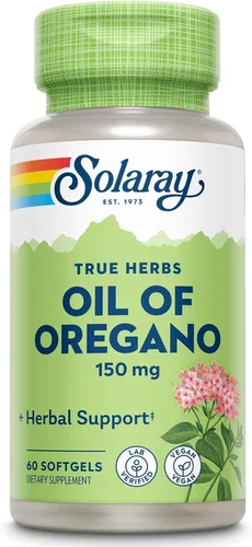 Solaray Cápsulas blandas de aceite de orégano - Cápsulas de aceite de orégano con Carvacrol, extracto puro, fórmula extra fuerte, 150 mg por cápsula