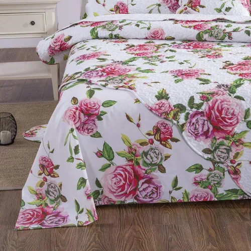 Miniatura 9 de DaDalogy Bedding - Juego de cama floral de 14 piezas en una bolsa, diseño de rosas románticas, juego de sábanas bajeras y encimeras con funda
