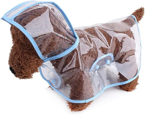 Miniatura 17 de Impermeable para mascotas, impermeable para perros pequeños, abrigo impermeable para cachorros, ropa impermeable transparente para perros pequeños