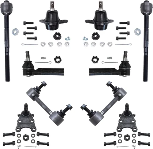 Miniatura 213 de Detroit Axle – Kit de suspensión delantera para Hyundai 2013-2018 Santa Fe 2 enlaces de barra de estabilizador 4 varillas de amarre interiores